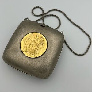 Rosenfeld Vintage Gilt Metal Purse 5 1/2” x 5 1/2”